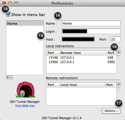 Ssh tunnel manager osx